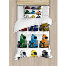 Colorful Transportation Duvet Cover Set