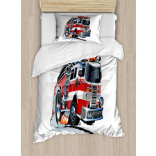 Fire Department Lorry Duvet Cover Set