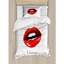 Seductic Female Lips Duvet Cover Set