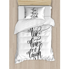 Live Love Composition Duvet Cover Set