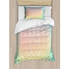 Bokeh Slogan Duvet Cover Set