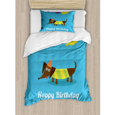 Dog and Balloons Duvet Cover Set