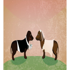 Cartoon Dog Marriage Duvet Cover Set