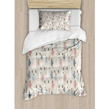 Childish Cactus Animal Duvet Cover Set