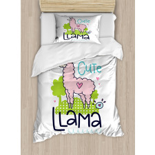 Pink Animal Cartoon Duvet Cover Set