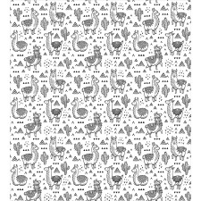 Doodle Alpaca Design Duvet Cover Set