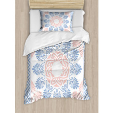 Pastel Floral Grecian Duvet Cover Set