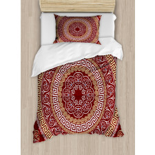 Meander and Flowers Duvet Cover Set