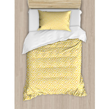 Yellow and White Maze Duvet Cover Set