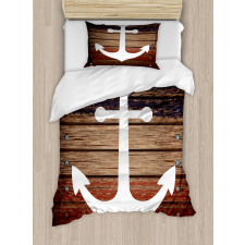 Boat Theme Anchor Motif Duvet Cover Set