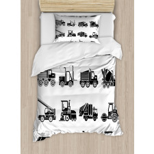 Heavy Machinery Mining Duvet Cover Set