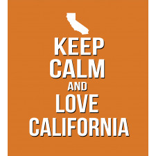 Love California Map Duvet Cover Set