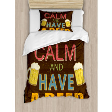 Have a Beer Vintage Duvet Cover Set