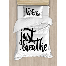 Hand Drawn Font Duvet Cover Set