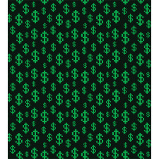 Pixel Art Dollar Pattern Duvet Cover Set