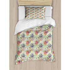 Ornamental Dots Design Duvet Cover Set