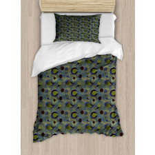 Oriental Teardrop Motif Duvet Cover Set