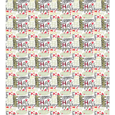 Happy Words with Hearts Duvet Cover Set