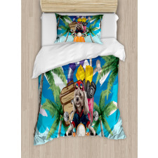 Puppy Tropic Island Duvet Cover Set