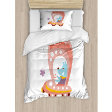 Cartoon Car Puppy Duvet Cover Set