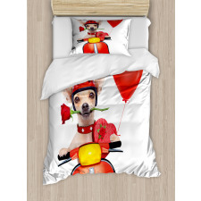 Romantic Chihuahua Duvet Cover Set