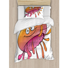 Funny Jellyfish Duvet Cover Set