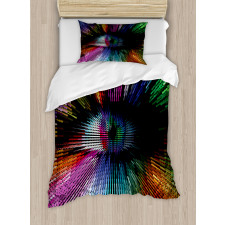 Abstract Vibrant Optical Duvet Cover Set