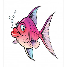 Cartoon Female Goldfish Duvet Cover Set