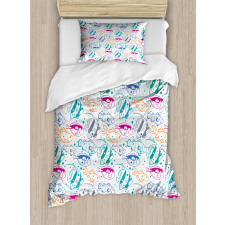 Retro Cartoon Style Duvet Cover Set