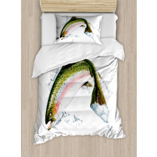 Salmon Photorealistic Art Duvet Cover Set