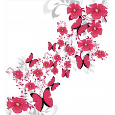 Flower Butterfly Duvet Cover Set