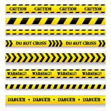 Caution Tapes Pattern Duvet Cover Set