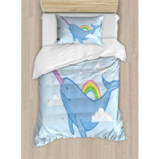 Flying Whale Duvet Cover Set