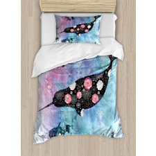 Floral Whale and Fish Duvet Cover Set