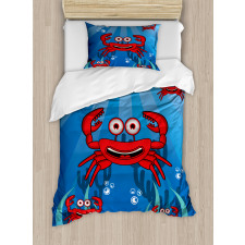 Funny Underwater Mascots Duvet Cover Set