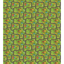 Cartoon Road Duvet Cover Set