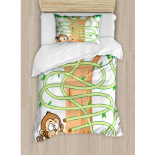 Curious Monkey Duvet Cover Set