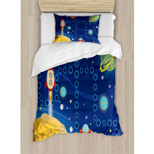 Racing in Cosmos Duvet Cover Set