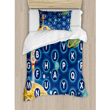 Space Letters Duvet Cover Set