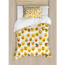 Smiley Faces Feelings Duvet Cover Set