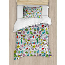 Pop Art Cartoon Duvet Cover Set