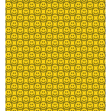 Diagonal Smiling Faces Duvet Cover Set