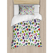 Colorful Music Themed Duvet Cover Set