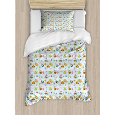 Owls Cakes Presents Duvet Cover Set