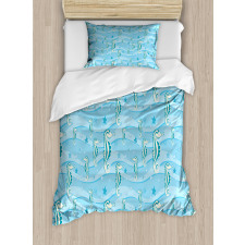 Sea Horse and Starfishes Duvet Cover Set