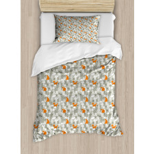 Doodle Style Forest Design Duvet Cover Set