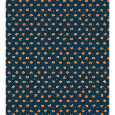 Small Orange Forest Mammal Duvet Cover Set