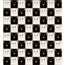 Squares with Cats Duvet Cover Set