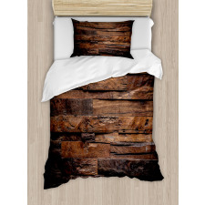 Rough Dark Timber Duvet Cover Set