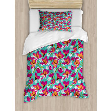 Botanic Spring Pattern Duvet Cover Set